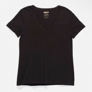NWT Stance Womens V Neck Black Butter Blend Tee